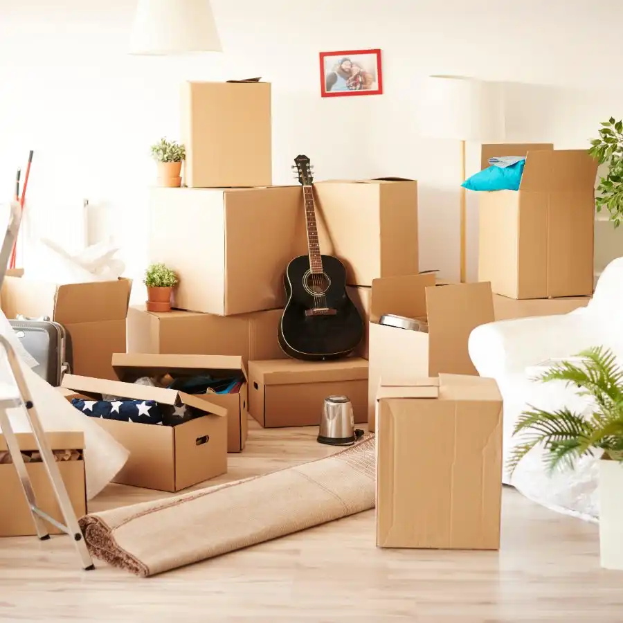 Two-bed move-out — before